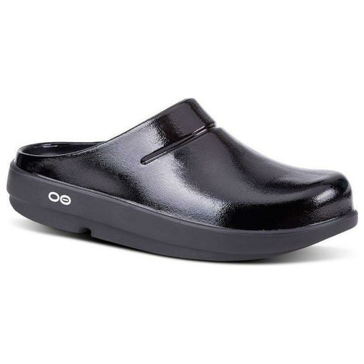 OOFOS OOCLOOG LUXE CLOG Clogs Oofos BLK PATENT 4 