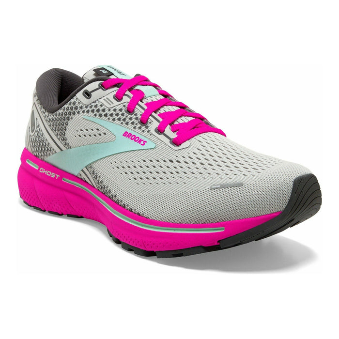 BROOKS GHOST 14 WOMEN'S MEDIUM AND WIDE Sneakers & Athletic Shoes Brooks OYSTER/YUC/PINK 5 B