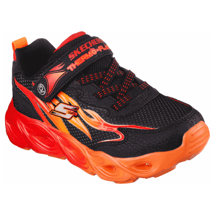 SKECHERS S LIGHTS THERMO FLASH HEAT FLUX Sneakers & Athletic Shoes SKECHERS BLK/RED 10.5 
