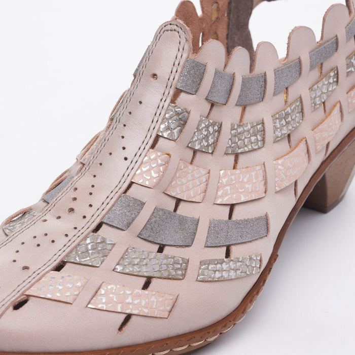 RIEKER SINA 78 WOVEN FULL COVERAGE SLING BACK SANDAL DANFORM