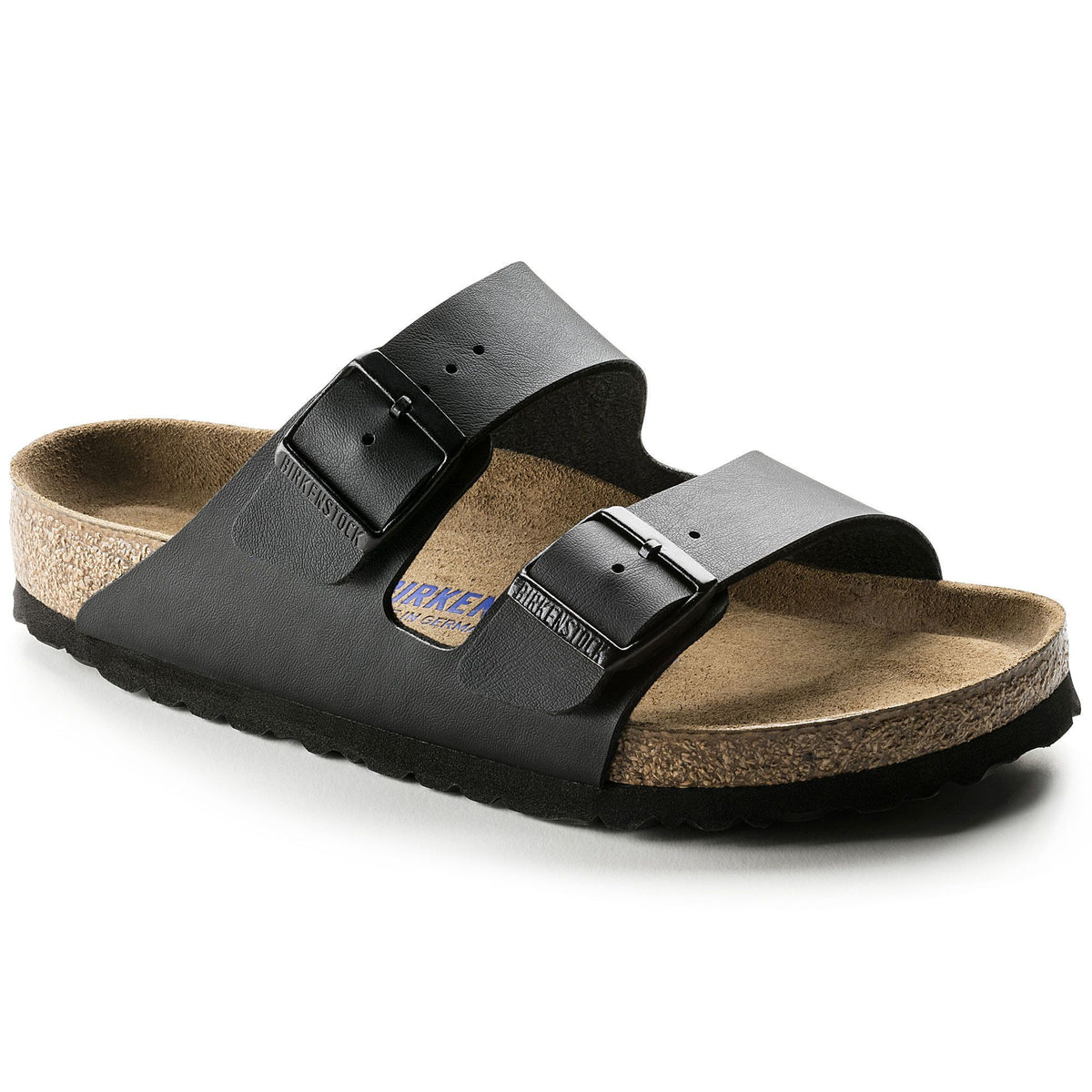 Arizona Soft Footbed Black Birko-Flor Birkenstock Free