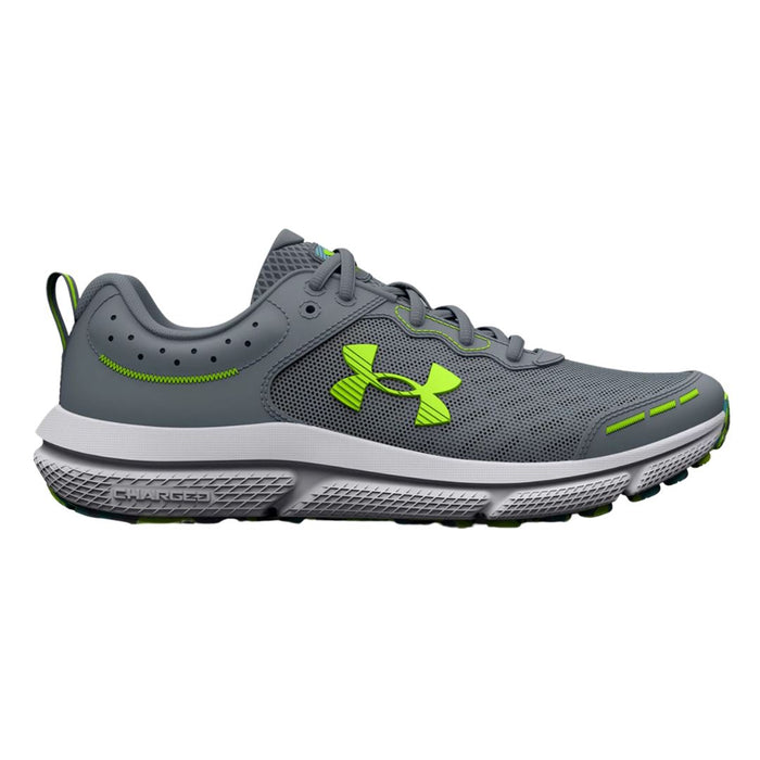 UNDER ARMOUR ASSERT 10 GRADE-SCHOOL KID'S Sneakers & Athletic Shoes Under Armour GRAVEL/BLUE/LIME 3.5 