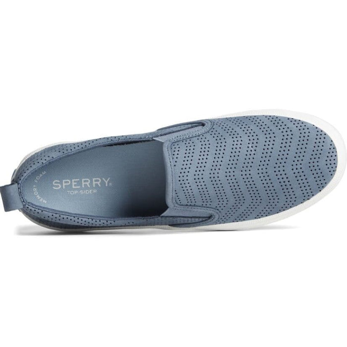 SPERRY CREST TWIN GORE PERFORATED LEATHER SLIP ON SNEAKER WOMEN'S Sneakers & Athletic Shoes Sperry Top-Sider 