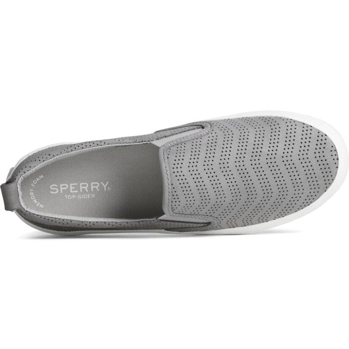 SPERRY CREST TWIN GORE PERFORATED LEATHER SLIP ON SNEAKER WOMEN'S Sneakers & Athletic Shoes Sperry Top-Sider 