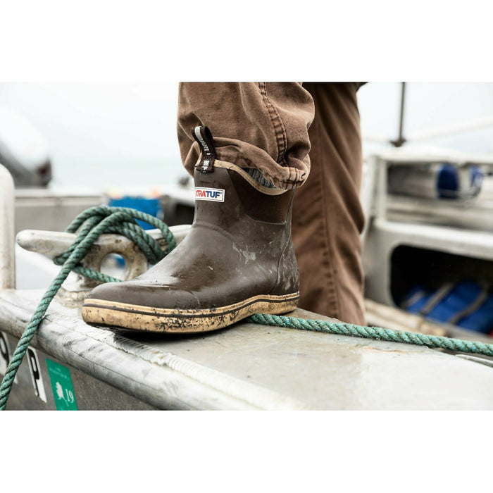 thumbnail image 2 of XTRATUF Men's Waterproof Ankle Deck Boot – Chocolate & Tan – Style 22734, Neoprene Upper 2 of 6